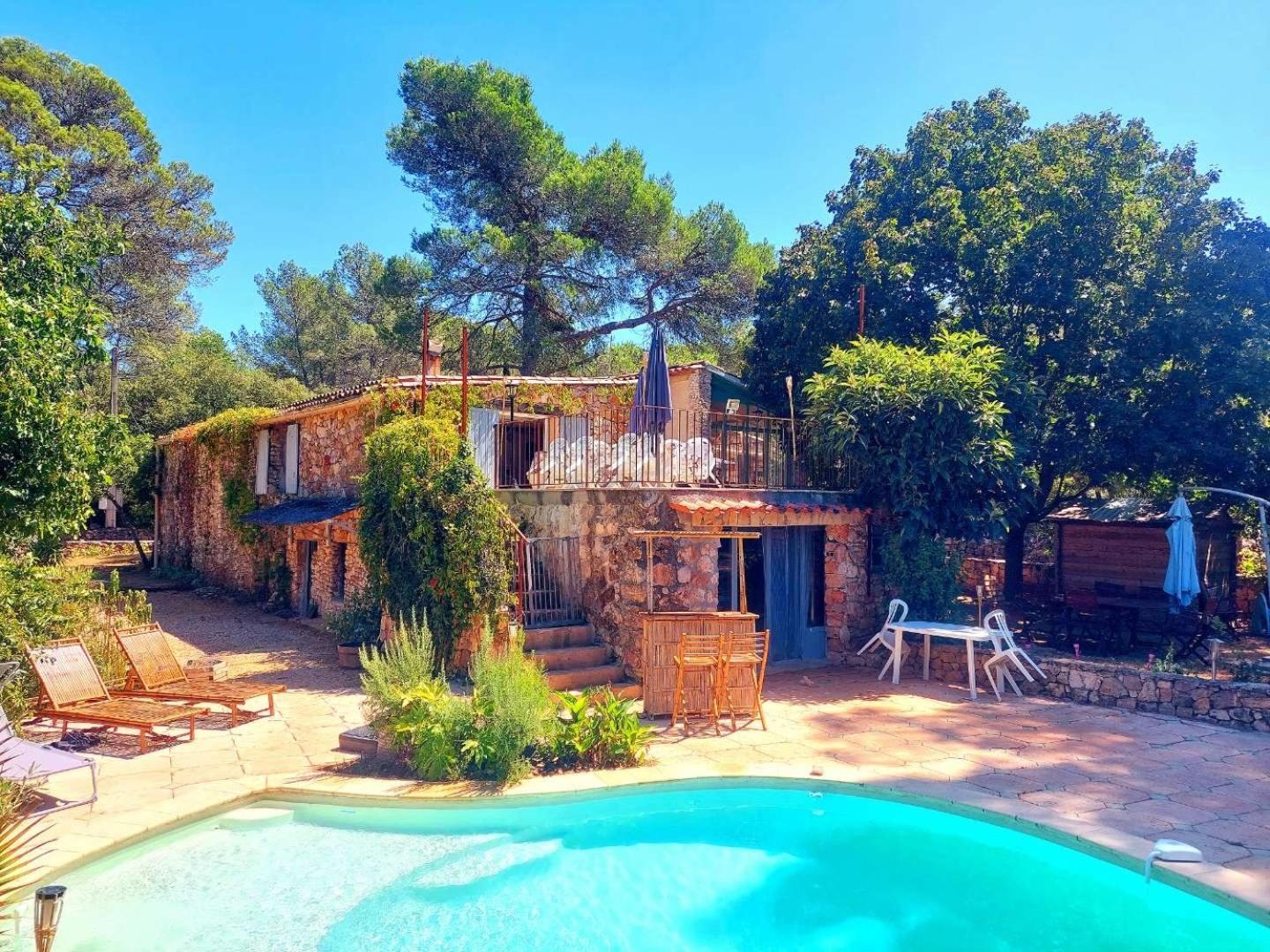 Superbe Bergerie En Coeur De Foret Avec Piscine Privee Lac Riviere Cascades Carcès Εξωτερικό φωτογραφία